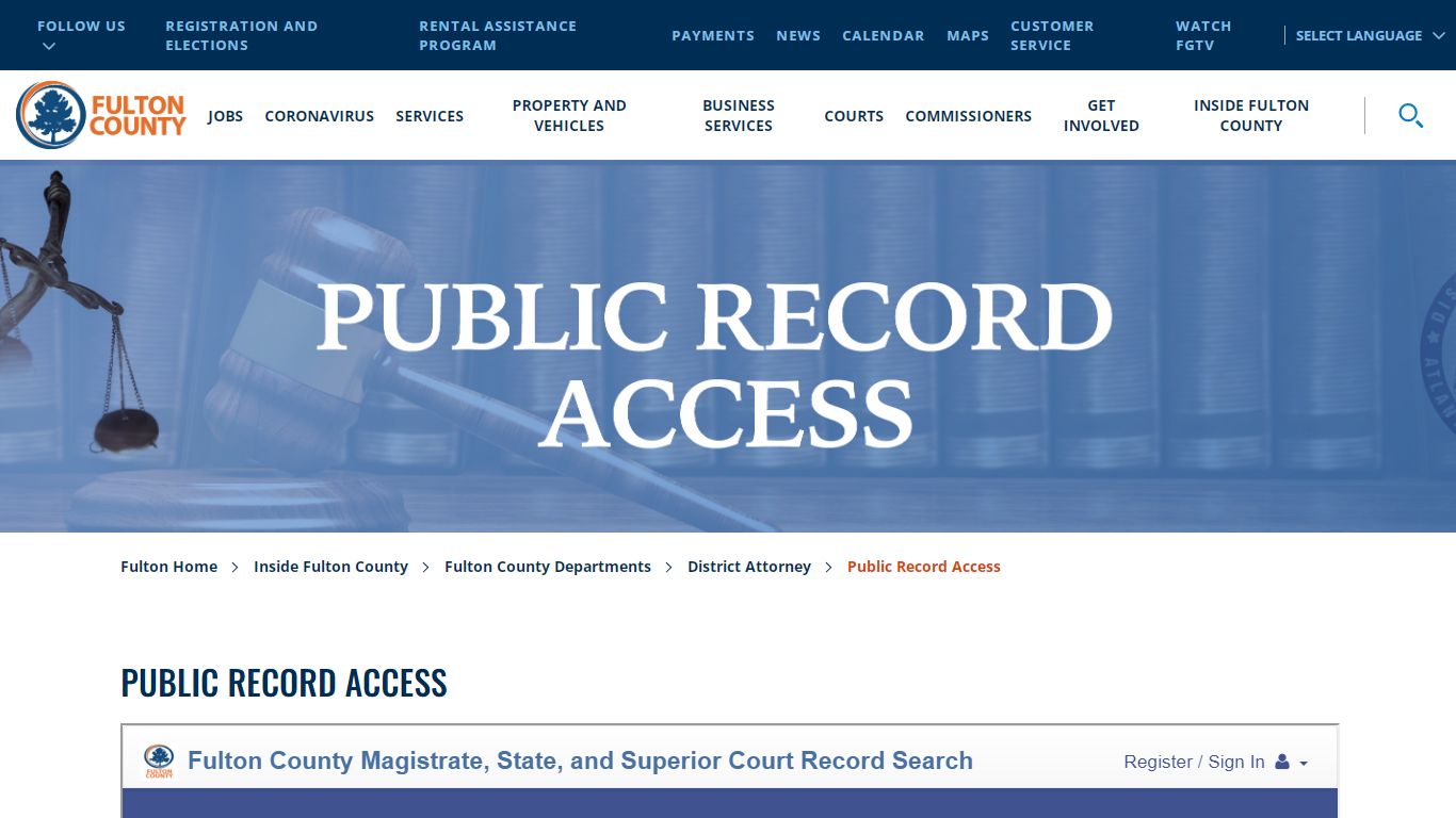 Public Record Access - Fulton County, Georgia