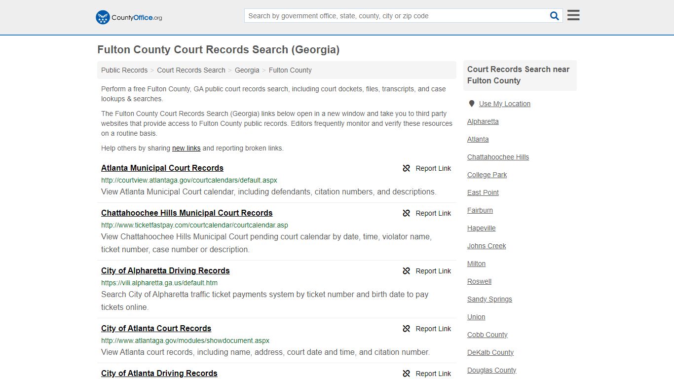 Fulton County Court Records Search (Georgia) - County Office